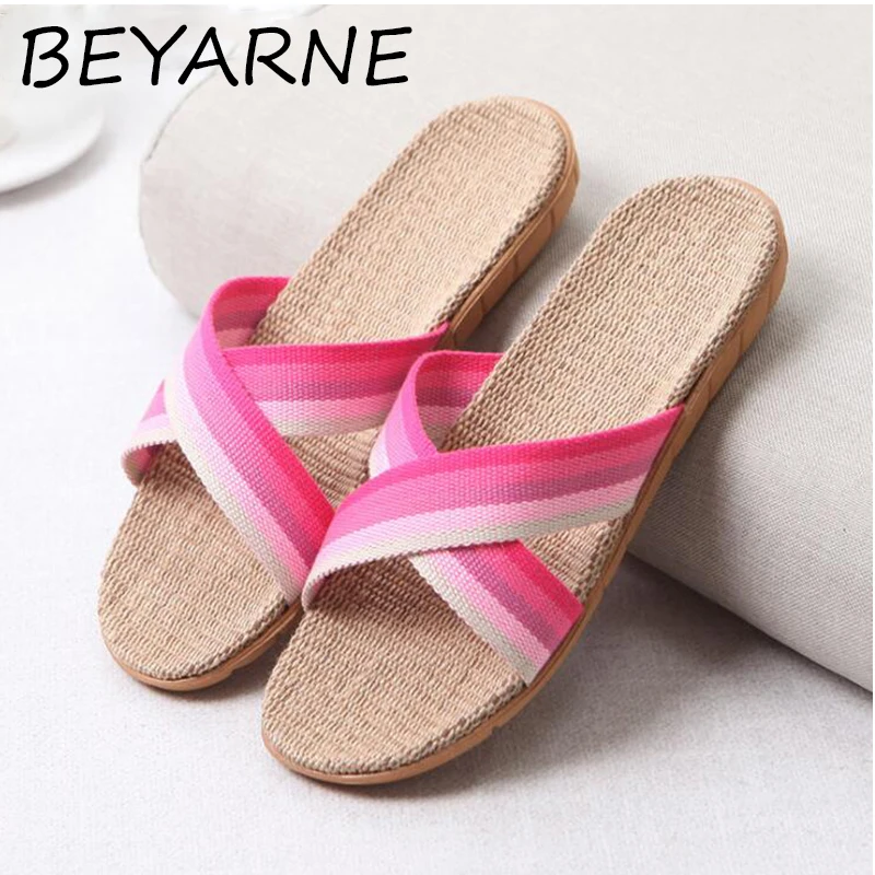 BEYARNE 2018 Summer Flax Bathroom Home Women Flip Flop Shoes Non Slip Sandals Slipper Flat Wedge Heel Platform Shoes E195
BEYARNE 2018 Summer Flax Bathroom Home Women Flip Flop Shoes Non Slip Sandals Slipper Flat Wedge Heel Platform Shoes E195