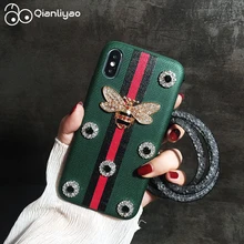 Qianliyao Luxury Rhinestones Bee Case For iPhone 7 6 6S 8 Plus X Diamond Soft PU Leather Back Cover For iPhone XS Max XR cases
Qianliyao Luxury Rhinestones Bee Case For iPhone 7 6 6S 8 Plus X Diamond Soft PU Leather Back Cover For iPhone XS Max XR cases