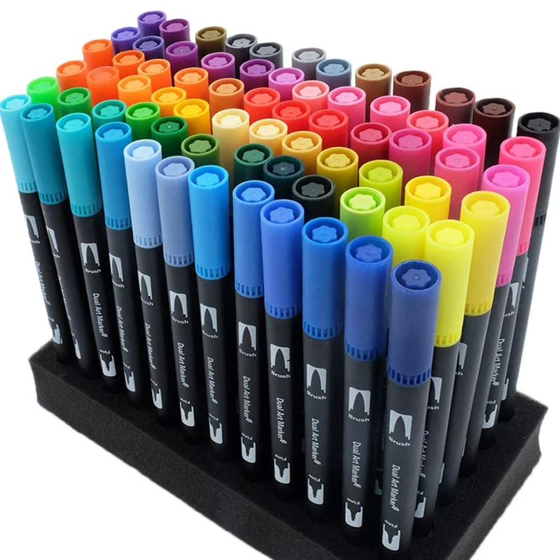 100 Colors Brush Pens Fineliner and Brush Pens Drawing Dual Tip Art Marker Stationery Watercolor Pen for Manga School Supplies
100 Colors Brush Pens Fineliner and Brush Pens Drawing Dual Tip Art Marker Stationery Watercolor Pen for Manga School Supplies