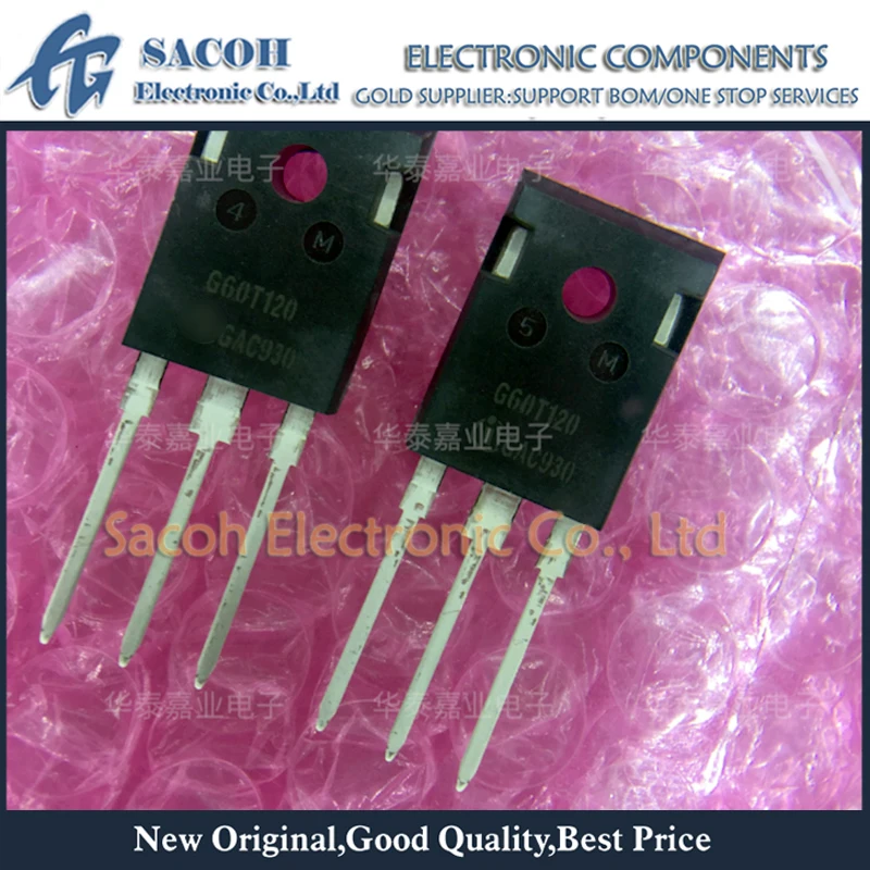 

New Original 5PCS/Lot IGW60T120 G60T120 60T120 OR IKW60T120 K60T120 60N120 TO-247 60A 1200V Power IGBT Transistor