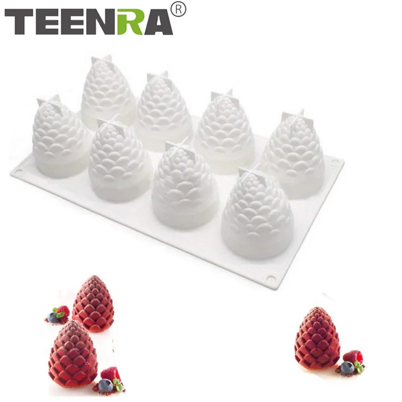 TEENRA 8 Holes Pineapple Mold Silicone Pineapple Cake Mould Silicone 3D Mold Mousse Mould Cake Pan Baking Dish Bakeware
TEENRA 8 Holes Pineapple Mold Silicone Pineapple Cake Mould Silicone 3D Mold Mousse Mould Cake Pan Baking Dish Bakeware