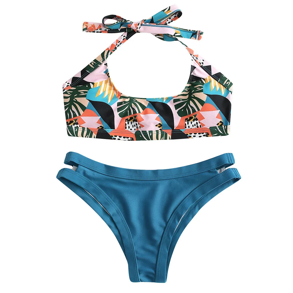 Women's Swimming Suit Sexy Bikini Swimsuit Women's Digital Double-sided Printing Hanging Neck Split Swimsuit Bikini
Women's Swimming Suit Sexy Bikini Swimsuit Women's Digital Double-sided Printing Hanging Neck Split Swimsuit Bikini