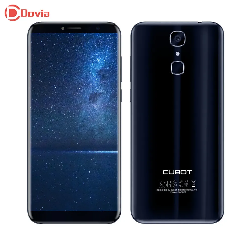 

Cubot X18 4G Smartphone Android 7.0 5.7 inch MTK6737T Quad Core 1.5GHz 3GB RAM 32GB ROM 13.0MP Rear Camera Fingerprint Scanner