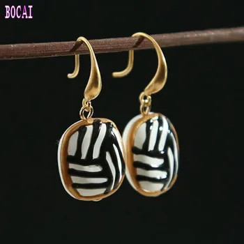 S925 Silver New black and white classic color geometric graphics temperament fashion woman's earrings
S925 Silver New black and white classic color geometric graphics temperament fashion woman's earrings