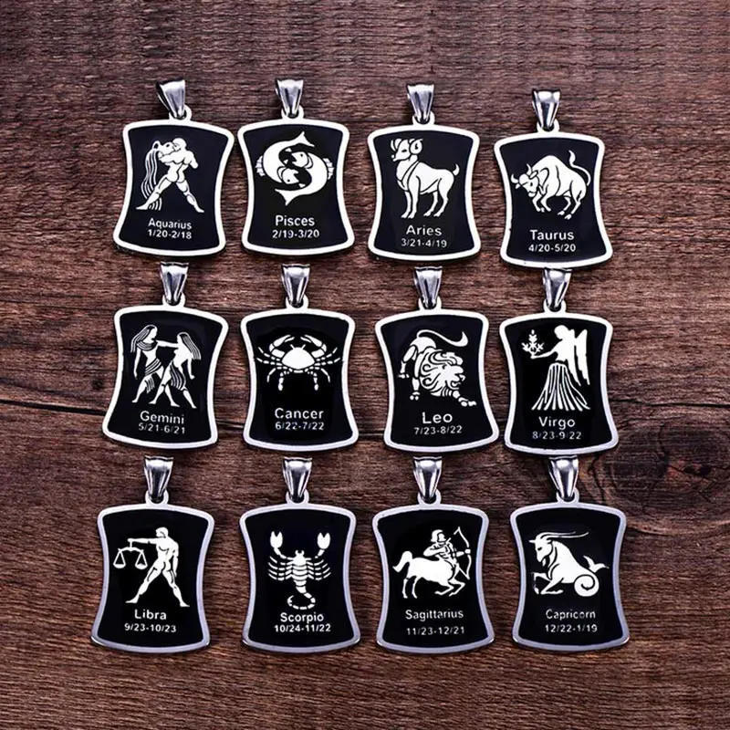 ZFVB Men Aquarius Pisces 12 Constellations Pendant Stainless steel Aries Taurus Gemini Cancer Leo Virgo Libra Scorpio Necklace
ZFVB Men Aquarius Pisces 12 Constellations Pendant Stainless steel Aries Taurus Gemini Cancer Leo Virgo Libra Scorpio Necklace