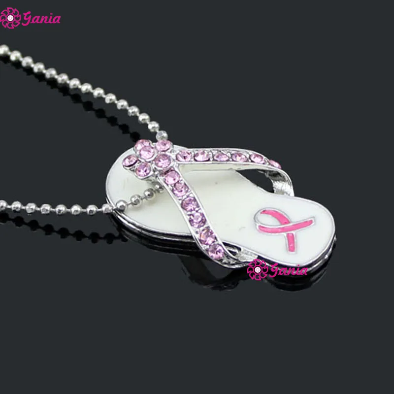 10PCS/LOT Wholesale Free Shipping Breast Cancer Awareness Pink Ribbon Jewelry Necklace, Pink Ribbon Flip Flop Pendant Necklace
10PCS/LOT Wholesale Free Shipping Breast Cancer Awareness Pink Ribbon Jewelry Necklace, Pink Ribbon Flip Flop Pendant Necklace