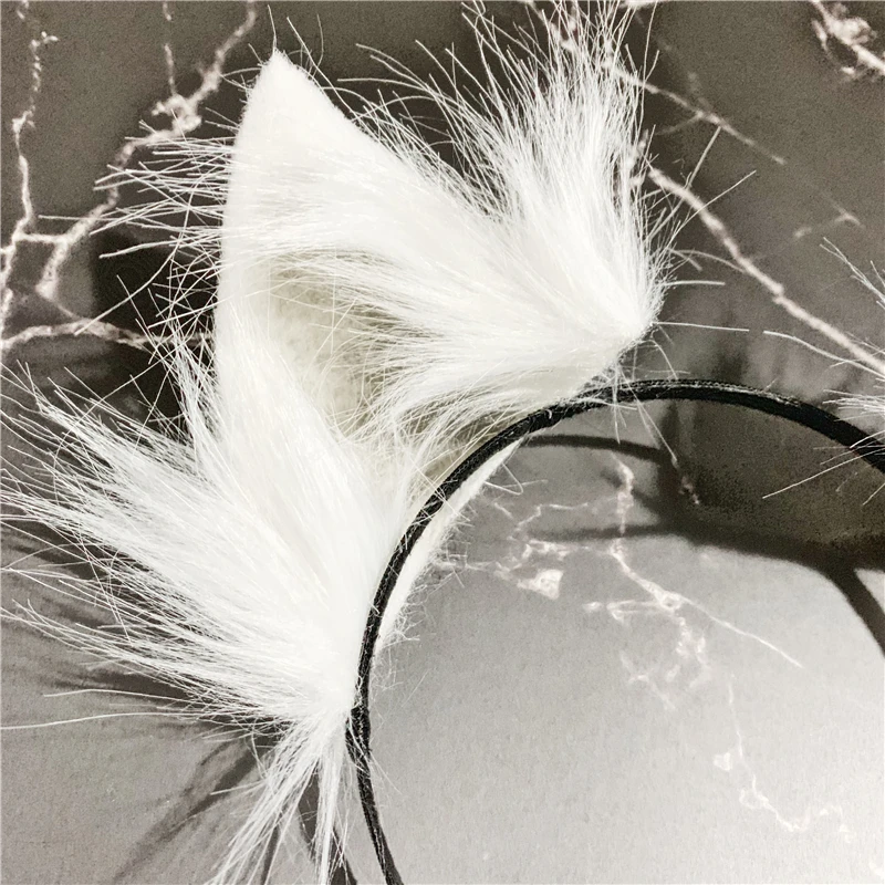 Handmade Anime Neko 3 Colors Realistic Fur Wolf Ears Headband Cosplay Anime Costume Halloween Birthday Party Hair Accessories Costume Props Aliexpress