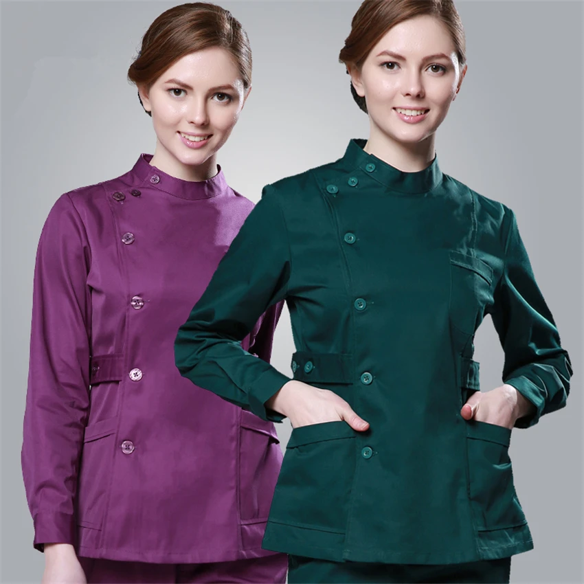 7Color Scrubs Medical Uniforms Women Nurse Clothes Long Sleeve Solid Beauty and Health Surgical Hospital Work Wear Top+Pant Set 
7Color Scrubs Medical Uniforms Women Nurse Clothes Long Sleeve Solid Beauty and Health Surgical Hospital Work Wear Top+Pant Set