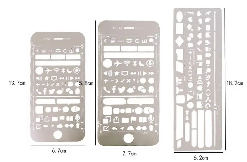 3 Pcs/Lot Multifunctional creatice WEB Metal Bookmark Ruler Drawing Template Alphanumeric Hollow Straight School Stationery 6113
3 Pcs/Lot Multifunctional creatice WEB Metal Bookmark Ruler Drawing Template Alphanumeric Hollow Straight School Stationery 6113
