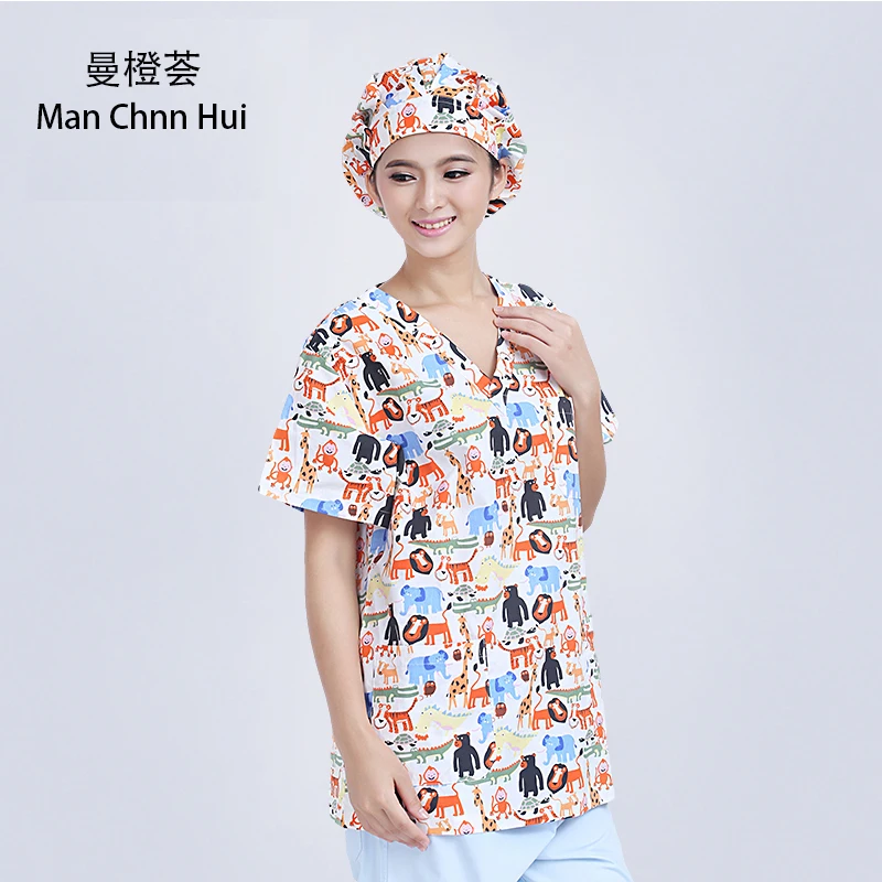 Veterinary Workwear Animal Park Printing Surgical Gown Medical Professional scrub Tops Pet Hospital Doctor Female Nurse Uniform
Veterinary Workwear Animal Park Printing Surgical Gown Medical Professional scrub Tops Pet Hospital Doctor Female Nurse Uniform