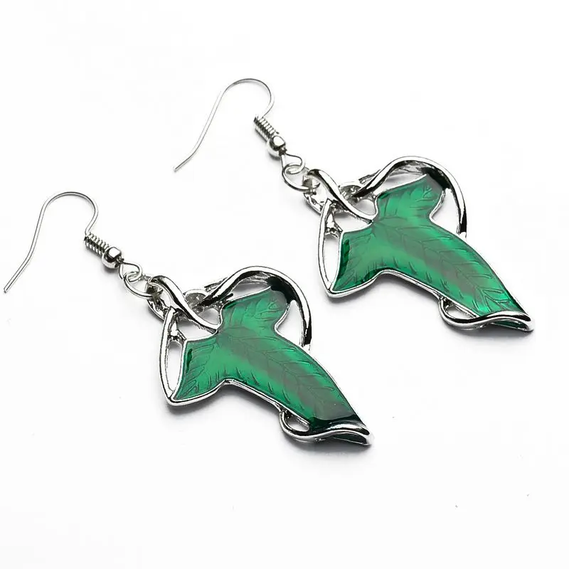 

Hot Fashion The Lord Of Hobbit Fashion Elven Wizard Leaves Drop Earrings Movie Enamel Women Dangle Leaf Earrings Jewelry Gift