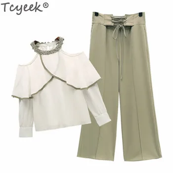 Tcyeek 2020 Newest Fashion Women 2 Piece Set Top and Wide Leg Pants Popular Spring Summer Elegant Bare Shoulder Blouses LWL401
Tcyeek 2020 Newest Fashion Women 2 Piece Set Top and Wide Leg Pants Popular Spring Summer Elegant Bare Shoulder Blouses LWL401