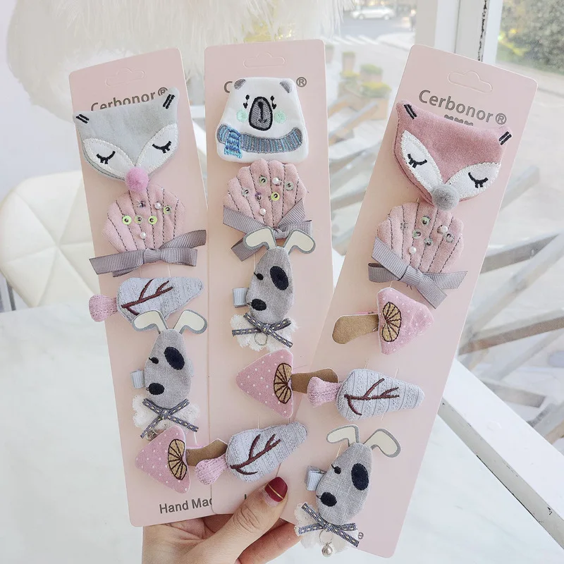 New 5pcs Baby Girls Hairpins Cartoon Fox Bear Barrettes For Kids Children Lovely Headdress Kawaii Gifts Infants Hair Accessories
New 5pcs Baby Girls Hairpins Cartoon Fox Bear Barrettes For Kids Children Lovely Headdress Kawaii Gifts Infants Hair Accessories