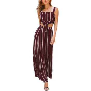 Women Summer Chiffon Stripes Print Sleeveless Fashion 2019 Casual Sling Tops+ Loose Wide High waist Leg Pants
Women Summer Chiffon Stripes Print Sleeveless Fashion 2019 Casual Sling Tops+ Loose Wide High waist Leg Pants