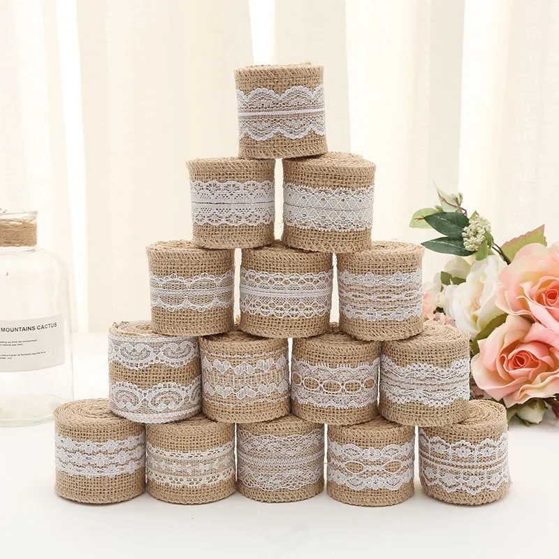 BALLE Natural Lace Vintage Burlap Jute Hessian Ribbon Rolls 10M for Home Decor Birthday Wedding Party Decoration
BALLE Natural Lace Vintage Burlap Jute Hessian Ribbon Rolls 10M for Home Decor Birthday Wedding Party Decoration