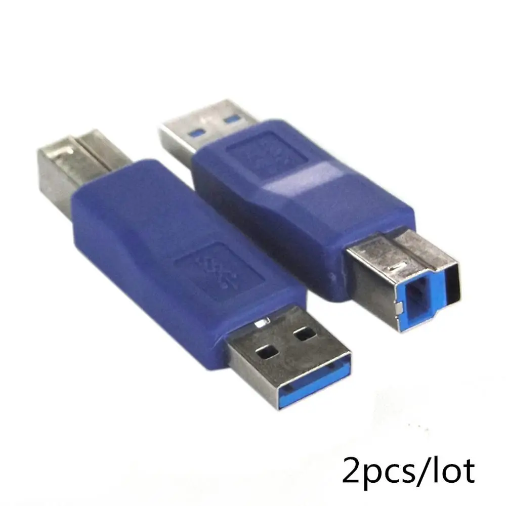 Синий стандартный Переходник USB 3 0 типа A папа на Тип B штекер Адаптер USB3.0