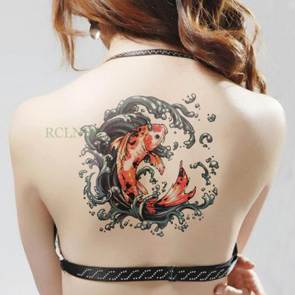 Waterproof Temporary Tattoo Sticker on body big arm 20*22cm red Koi carp tatto stickers flash tatoo fake tattoos for men
Waterproof Temporary Tattoo Sticker on body big arm 20*22cm red Koi carp tatto stickers flash tatoo fake tattoos for men