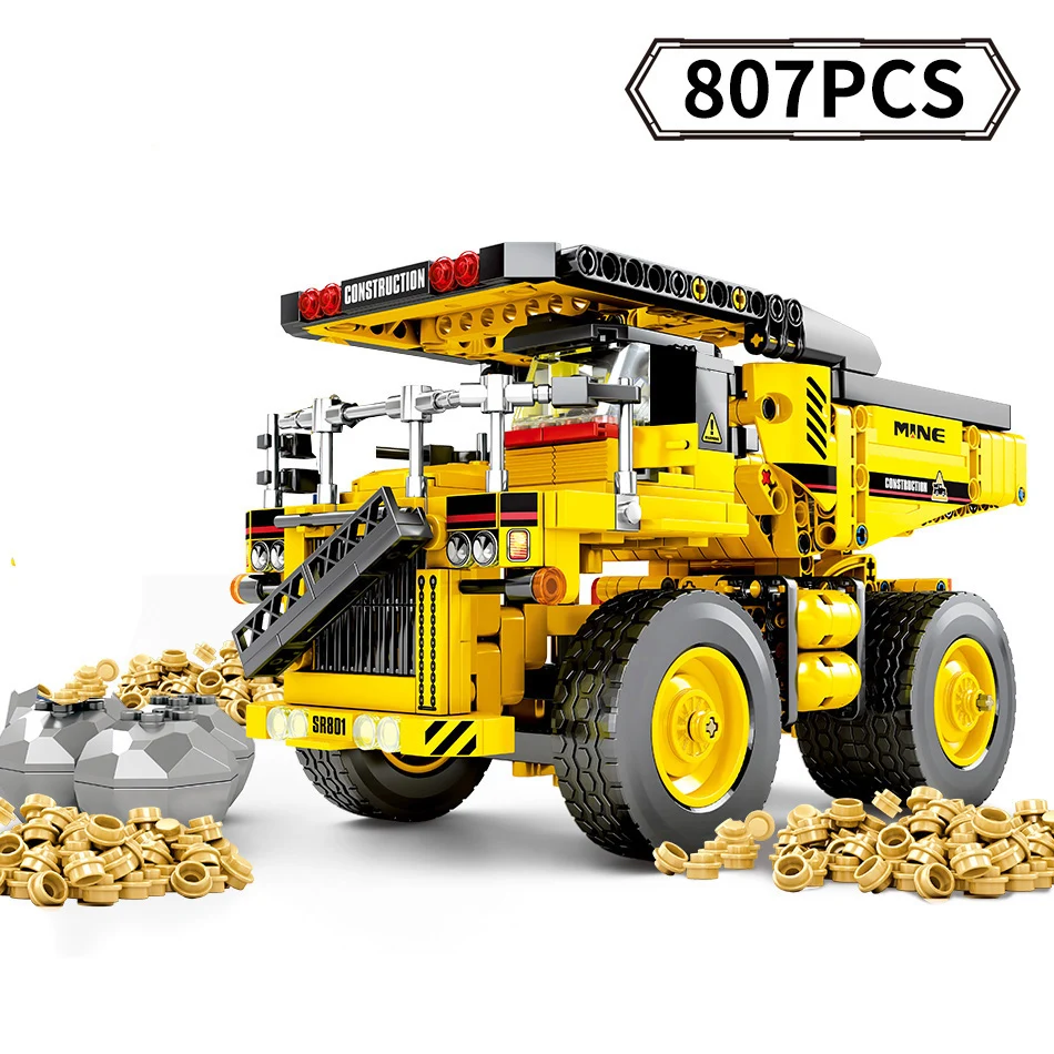 807Pcs Mine Truck Engineering Vehicle Building Blocks Sets Technic Bricks City Construction Toys Children
807Pcs Mine Truck Engineering Vehicle Building Blocks Sets Technic Bricks City Construction Toys Children