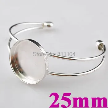25mm New Silver tone Blank Bases 1" inch Disc Cabochon Round Deep Bezel tray Cuff Bracelet Bangle Settings Blank Wholesale
25mm New Silver tone Blank Bases 1" inch Disc Cabochon Round Deep Bezel tray Cuff Bracelet Bangle Settings Blank Wholesale