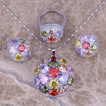 Multigem Multicolor Silver Plated Stamped 925 Jewelry Sets Earrings Pendant Ring Size 6 / 7 / 8 / 9 / 10 / 11 / 12 S0025A
Multigem Multicolor Silver Plated Stamped 925 Jewelry Sets Earrings Pendant Ring Size 6 / 7 / 8 / 9 / 10 / 11 / 12 S0025A