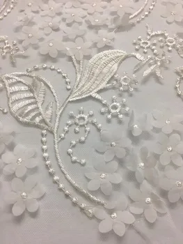 Evening dresses of luxury fabric, African lace 3D and tulle, white Nigerian lace for wedding RF3012
Evening dresses of luxury fabric, African lace 3D and tulle, white Nigerian lace for wedding RF3012