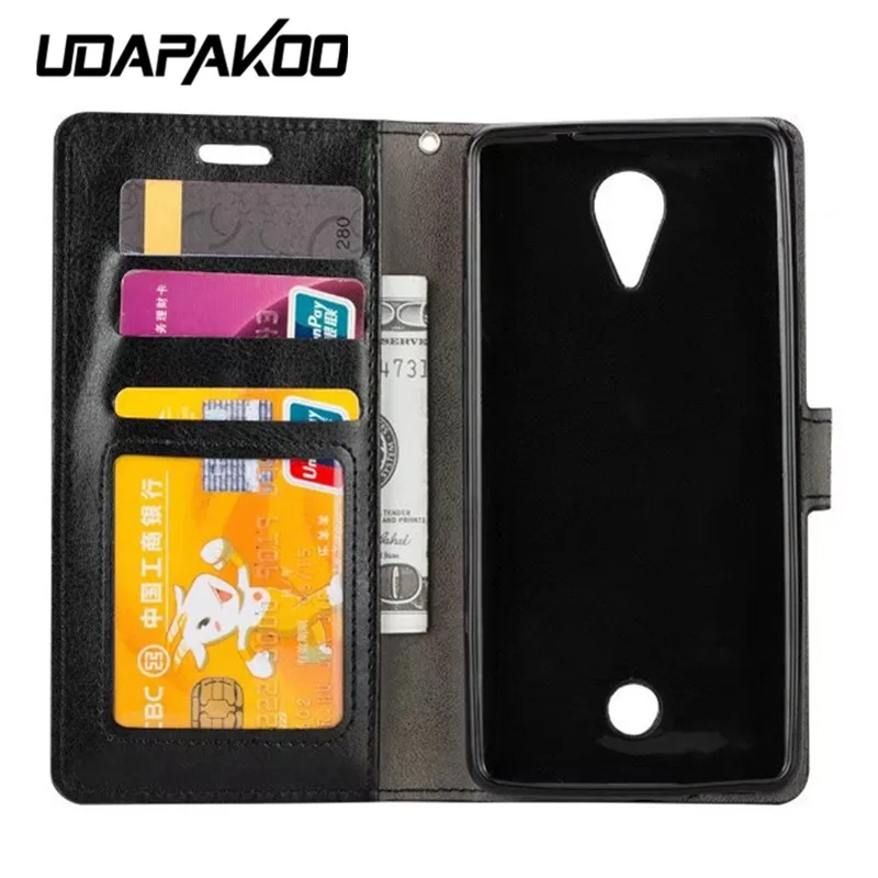 Фото New arrival High Quality Flip Leather Cover For Wiko Tommy 5.0 inch Case With Credit Card Slots Wallet Cases | Мобильные телефоны и