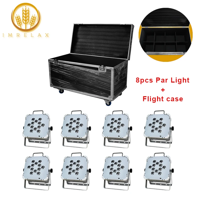 IMRELAX 8pcs 12*18W RGBWA + UV 6in1 Battery LED Par Light With Flight Case Package DMX Wireless Par LED Stage Par Can Lights
IMRELAX 8pcs 12*18W RGBWA + UV 6in1 Battery LED Par Light With Flight Case Package DMX Wireless Par LED Stage Par Can Lights