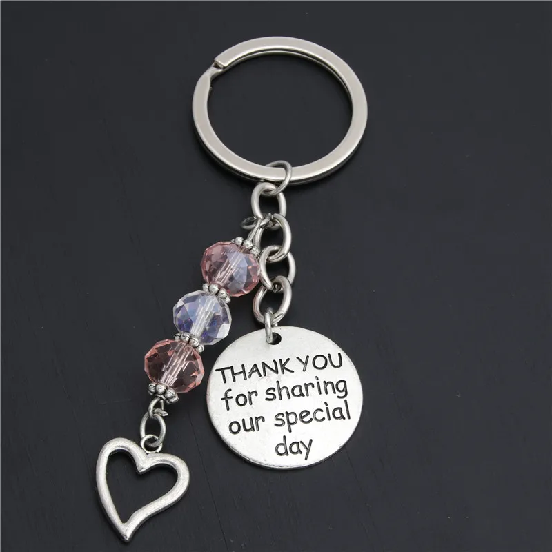 1pc Thank You For Sharing Our Special Day Charms Key Chain With Colorful Beads Heart Key Ring Wedding Party Jewelry Gift E2033
1pc Thank You For Sharing Our Special Day Charms Key Chain With Colorful Beads Heart Key Ring Wedding Party Jewelry Gift E2033