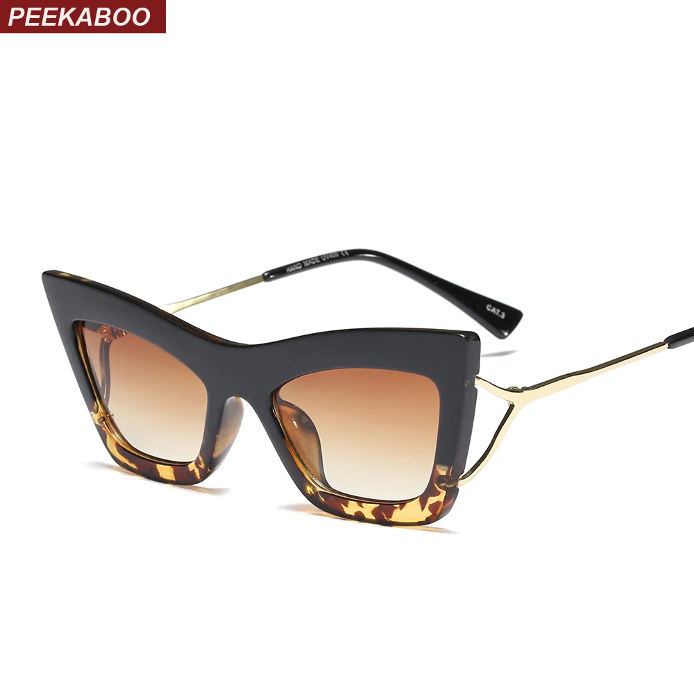 Peekaboo fashion cat eye sunglasses women sexy black leopard 2019 summer sun glasses for female gift half metal UV400
Peekaboo fashion cat eye sunglasses women sexy black leopard 2019 summer sun glasses for female gift half metal UV400