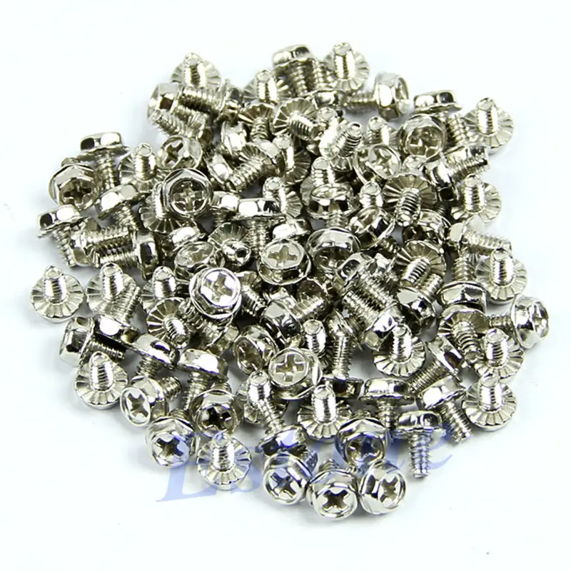 100pcs Toothed Hex 6/32 Computer PC box Hard Drive Motherboard Mounting Screws DN001
100pcs Toothed Hex 6/32 Computer PC box Hard Drive Motherboard Mounting Screws DN001