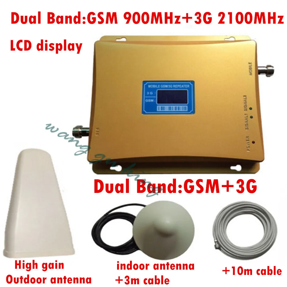 GSM 3G Repeater Dual Band GSM 900 MHz 2100 MHz W-CDMA UMTS Repetidor 3G Antenna Signal Amplifier 2G 3G Cell Phone Booster Sets
GSM 3G Repeater Dual Band GSM 900 MHz 2100 MHz W-CDMA UMTS Repetidor 3G Antenna Signal Amplifier 2G 3G Cell Phone Booster Sets