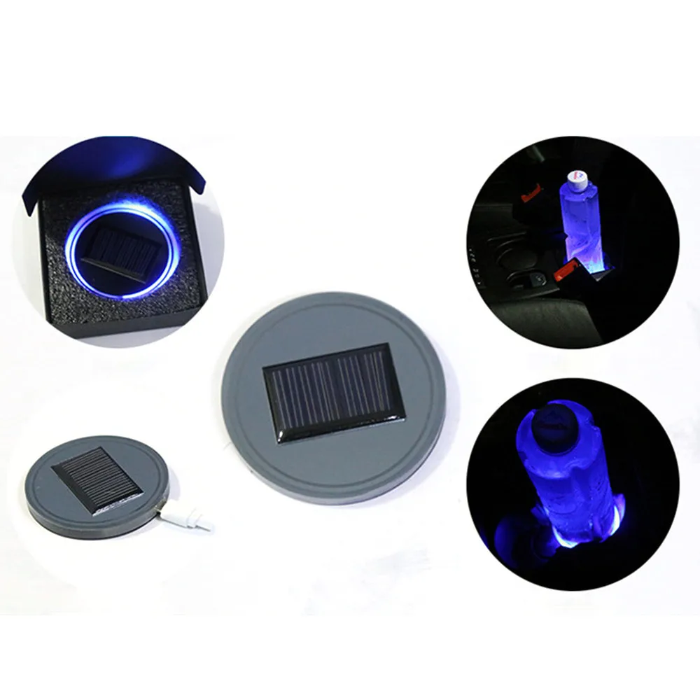 Universal 2017## 1pc Solar Cup Holder Bottom Pad LED Light Cover Trim Atmosphere Lamp For All Car Electronics Accessories
Universal 2017## 1pc Solar Cup Holder Bottom Pad LED Light Cover Trim Atmosphere Lamp For All Car Electronics Accessories