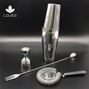 Stainless Steel 4PCS Cocktail Shaker Set Mixer Drink Hawthorn Strainer Ice Tong Mixing Spoon Pourers Bar Tools
Stainless Steel 4PCS Cocktail Shaker Set Mixer Drink Hawthorn Strainer Ice Tong Mixing Spoon Pourers Bar Tools