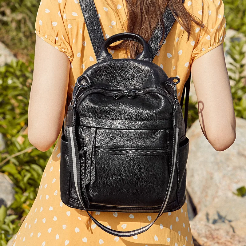 2019 Summer Holiday Travel Bag Black Women's Bagpack Big Genuine Cowhide Leather Ladies Backpack Girl Schoolbag Student Bookbag
2019 Summer Holiday Travel Bag Black Women's Bagpack Big Genuine Cowhide Leather Ladies Backpack Girl Schoolbag Student Bookbag