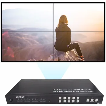 LINK-MI LM-TVM44 2x2 Video Wall Controller 4x4 HDMI Matrix Seamless Switch HDMI Splitter
LINK-MI LM-TVM44 2x2 Video Wall Controller 4x4 HDMI Matrix Seamless Switch HDMI Splitter