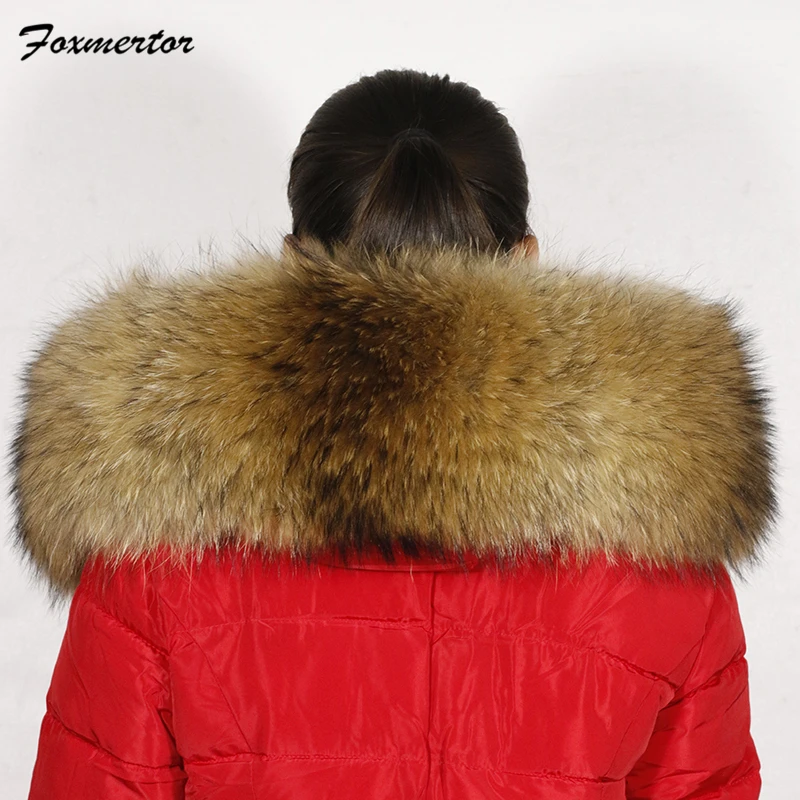 Natural Raccoon Fur Collar Winter Scarf Women Foxmertor 2019 Luxury Brand Women Scarves Coat Fur Parka Solid Female Scarve #F260
Natural Raccoon Fur Collar Winter Scarf Women Foxmertor 2019 Luxury Brand Women Scarves Coat Fur Parka Solid Female Scarve #F260