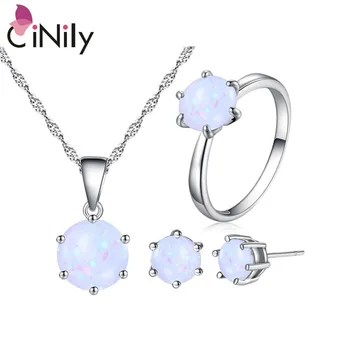 CiNily Minimalist Jewelry Set White Fire Opal Stone Silver Plated Stud Earrings Ring Pendant Charm Birthday Gifts for Girl Lady
CiNily Minimalist Jewelry Set White Fire Opal Stone Silver Plated Stud Earrings Ring Pendant Charm Birthday Gifts for Girl Lady