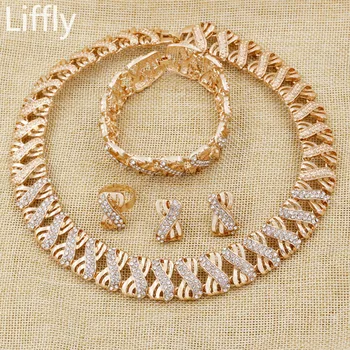 Liffly African Jewelry Set Bridal Wedding Nigerian Jewelry Sets for Women Dubai Gold Color Necklace Earrings Costume Jewellery
Liffly African Jewelry Set Bridal Wedding Nigerian Jewelry Sets for Women Dubai Gold Color Necklace Earrings Costume Jewellery