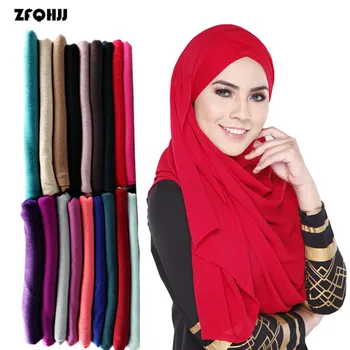 ZFQHJJ Muslim Headscarf 180*85cm Arabian Soft Polyester Rectangle Long Scarf 30 Colors Muslim Hijab Scarf Women Head Coverings
ZFQHJJ Muslim Headscarf 180*85cm Arabian Soft Polyester Rectangle Long Scarf 30 Colors Muslim Hijab Scarf Women Head Coverings