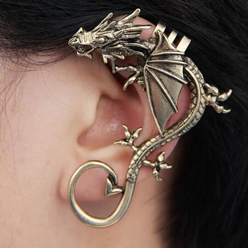 New arrival Personality punk style ear cuff fly dragon earrings ear clip fake piercing clip earrings for women men Ear jewelry
New arrival Personality punk style ear cuff fly dragon earrings ear clip fake piercing clip earrings for women men Ear jewelry