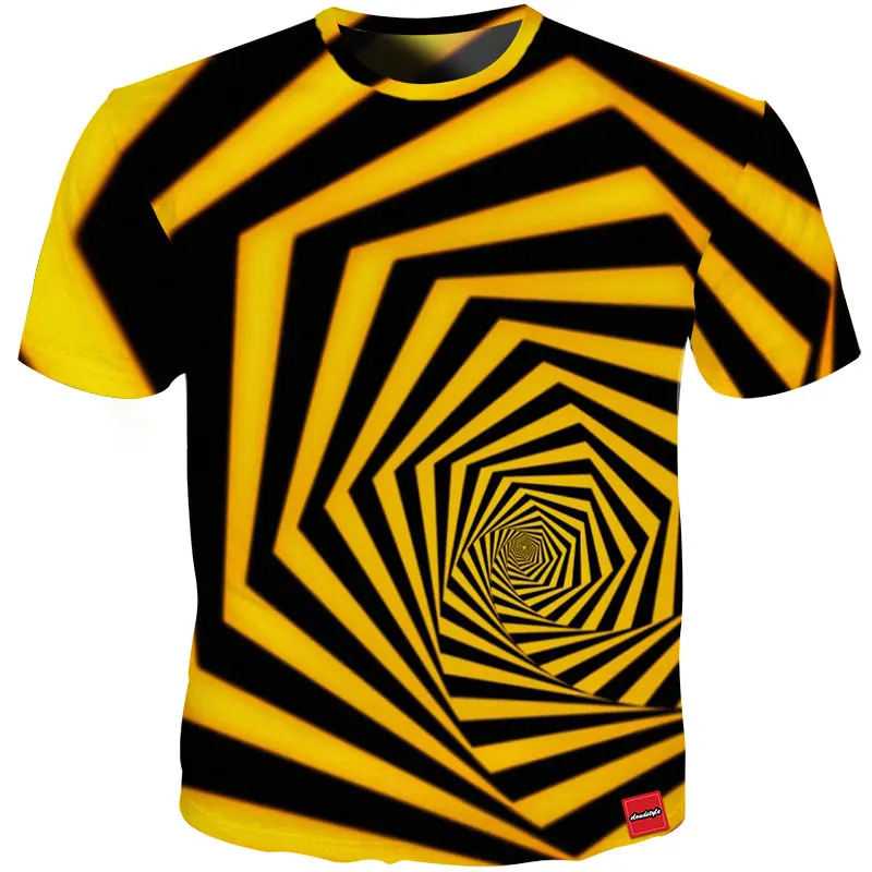 Cloudstyle Yellow Black Vortex Print T Shirt 3D Vertigo tshirt Unisex Hipster Streetwear Hip Hop Men/Women Tops Tees t-shirt Men
Cloudstyle Yellow Black Vortex Print T Shirt 3D Vertigo tshirt Unisex Hipster Streetwear Hip Hop Men/Women Tops Tees t-shirt Men