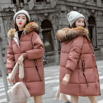 QIMAGE Hot Women Winter Coats Long2018 Large Fur Collar Hood Women Parkas Thicken Warm Cotton Outerwear Jackets Ladies Parka XXL 
QIMAGE Hot Women Winter Coats Long2018 Large Fur Collar Hood Women Parkas Thicken Warm Cotton Outerwear Jackets Ladies Parka XXL
