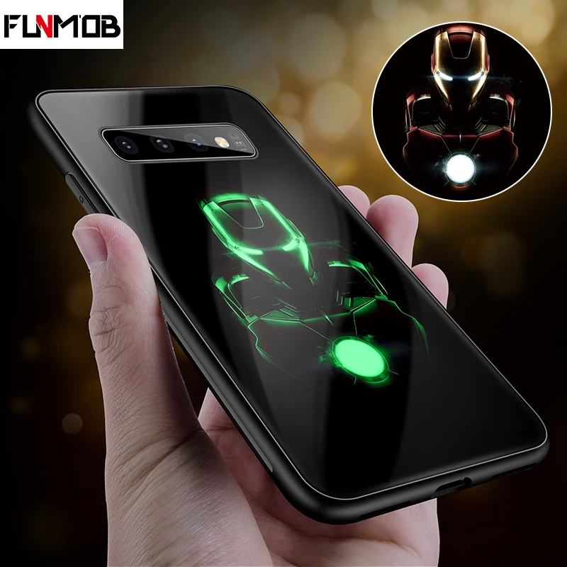 Marvel Avengers Luxury Luminous Tempered Glass Phone Case Iron Man Silicone Case For Samsung Galaxy s8 s9 s10 Plus 8 9 note
Marvel Avengers Luxury Luminous Tempered Glass Phone Case Iron Man Silicone Case For Samsung Galaxy s8 s9 s10 Plus 8 9 note