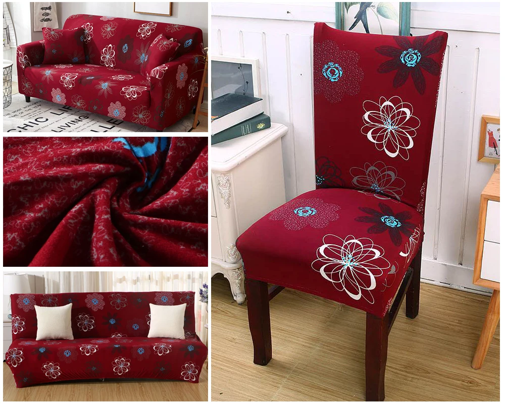 Kitchen Chair Cover Stretch Seat Cover Slipcovers Chair housse de chaise Furniture Covers Universal Spandex Chair Covers Dining (3)
