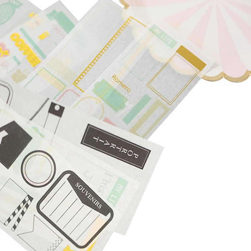 4sheets/pack Simple Bronzing decoration Writable Paper Stricker Package DIY Diary Decoration Sticker Album Scrapbooking
4sheets/pack Simple Bronzing decoration Writable Paper Stricker Package DIY Diary Decoration Sticker Album Scrapbooking