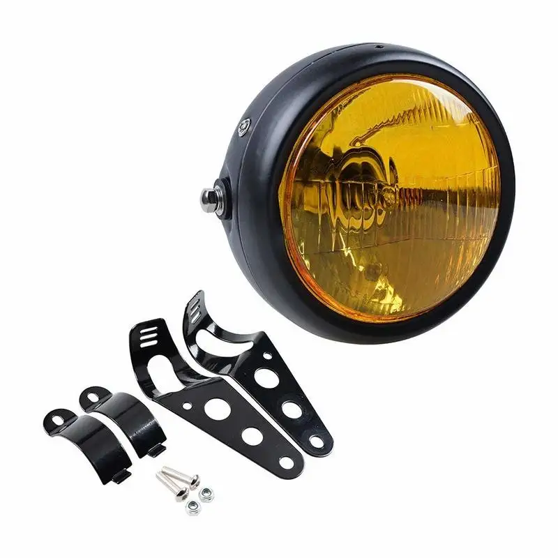 6.5" Motorcycle Retro Clear Lens Headlight + Mounting Bracket Kit For Honda Kawasaki Suzuki Yamaha (Amber)
6.5" Motorcycle Retro Clear Lens Headlight + Mounting Bracket Kit For Honda Kawasaki Suzuki Yamaha (Amber)
