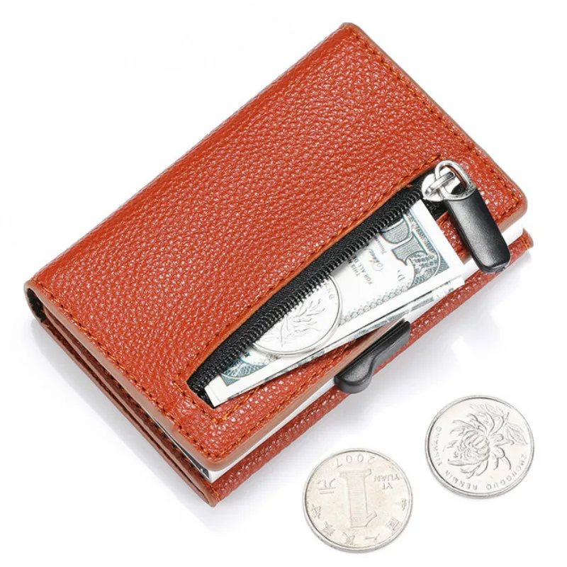ZOVYVOL RFID Business Credit Card Holder Metal Coin PurseTravel CaseSingle Box Aluminium Wallet Men Women | Багаж и сумки
