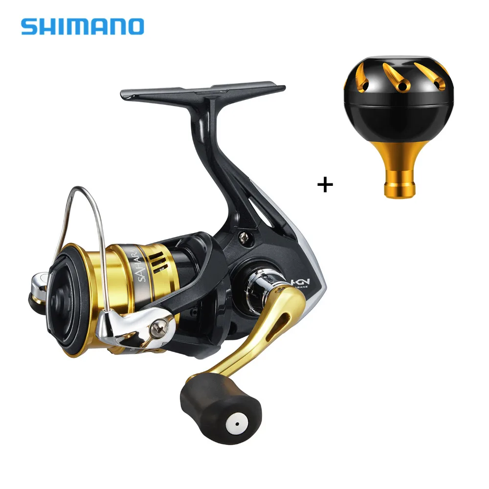 

Shimano SAHARA FI Spinning Reel with Extra Handle Knob 1000 2500 C3000 400XG 5.0:1/6.2:1 Gear Ratio 4+1BB Fishing Reel