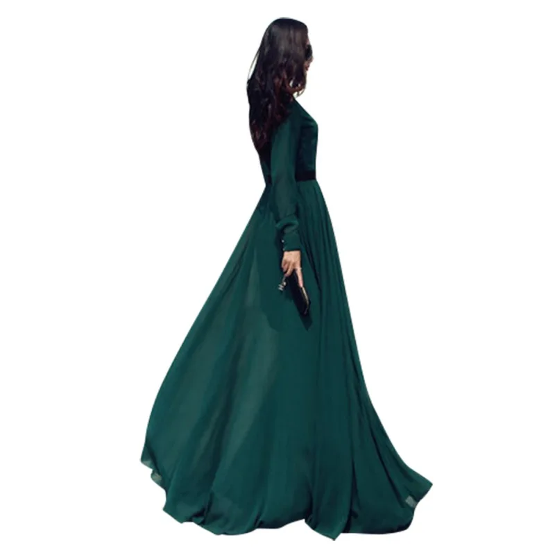 Lady Chiffon Evening Party Long Sleeve Prom Festival Long Maxi Dresses Woman Long Dress 
Lady Chiffon Evening Party Long Sleeve Prom Festival Long Maxi Dresses Woman Long Dress