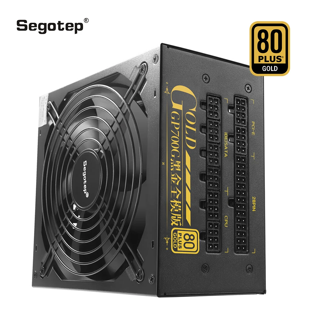 

Segotep 600W GP700G Full Modular 80Plus Gold 140mm Fan ATX PC Computer Power Supply Gaming PSU 12V Active PFC 91% Efficiency